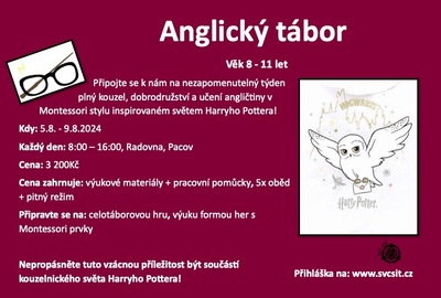 Anglický příměstský tábor HARRY POTTER 2024