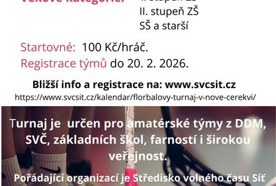 Florbalový turnaj v Nové Cerekvi